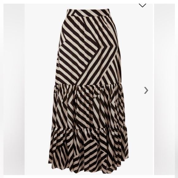 Sachin & Babi Miranda Skirt Chocolate & Ivory Stripe - Picture 3 of 8